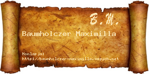 Baumholczer Maximilla névjegykártya